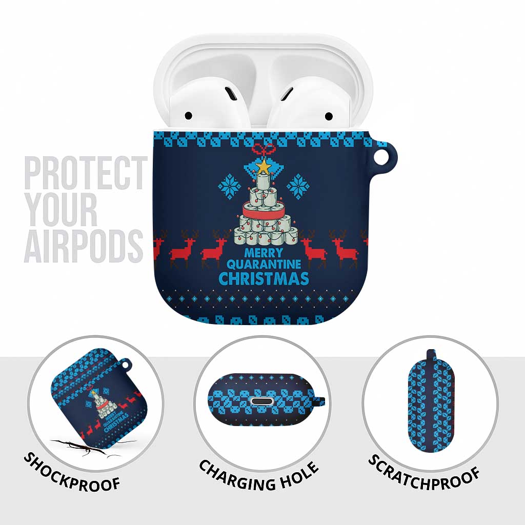 Merry Quarantine Christmas AirPods Case Xmas Holiday Patterns - Wonder Print Shop