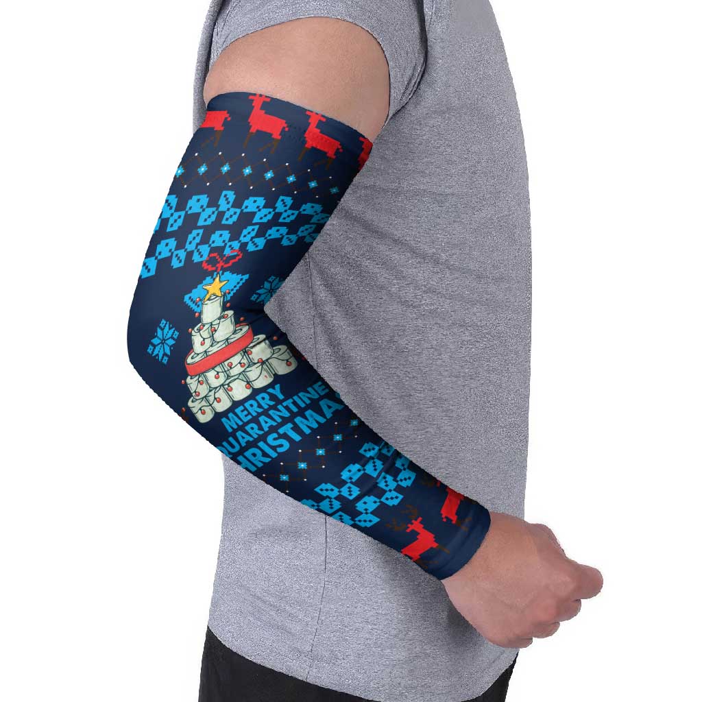 Merry Quarantine Christmas Arm Sleeves Xmas Holiday Patterns - Wonder Print Shop