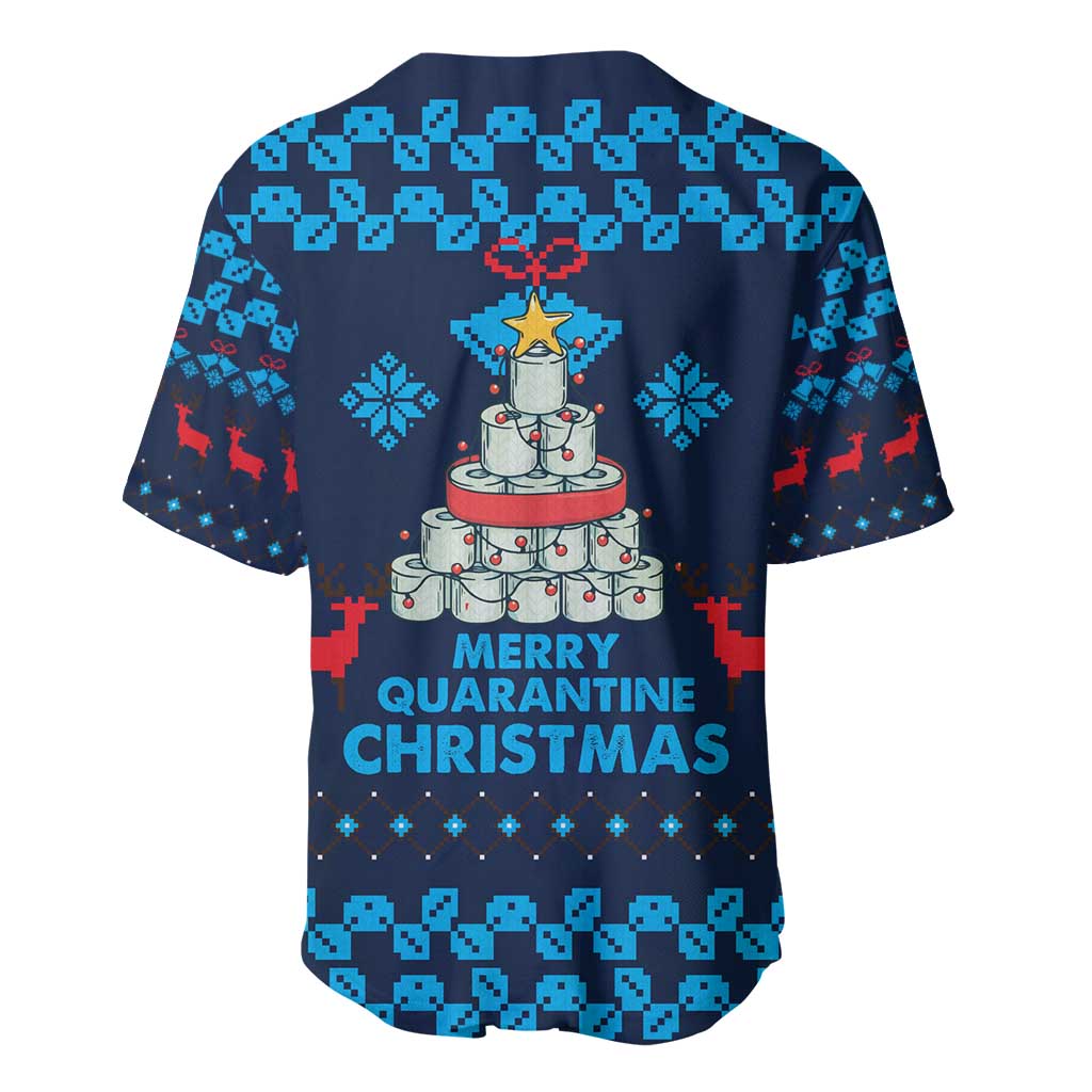 Merry Quarantine Christmas Baseball Jersey Xmas Holiday Patterns - Wonder Print Shop