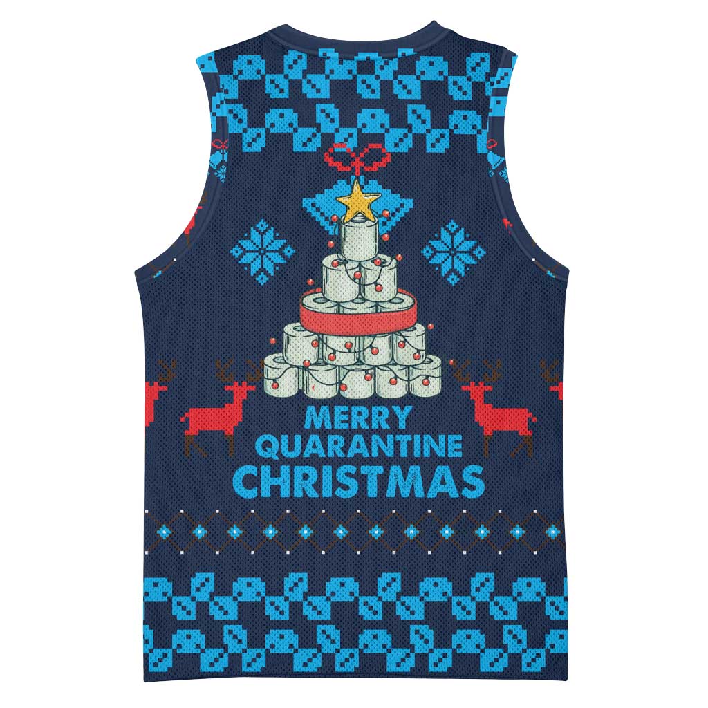 Merry Quarantine Christmas Basketball Jersey Xmas Holiday Patterns - Wonder Print Shop