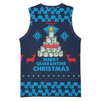 Merry Quarantine Christmas Basketball Jersey Xmas Holiday Patterns - Wonder Print Shop