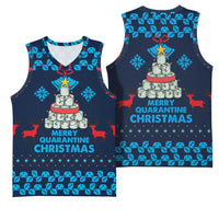 Merry Quarantine Christmas Basketball Jersey Xmas Holiday Patterns - Wonder Print Shop