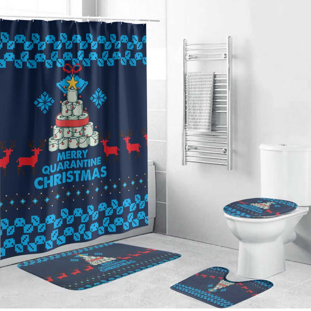 Merry Quarantine Christmas Bathroom Set Xmas Holiday Patterns - Wonder Print Shop
