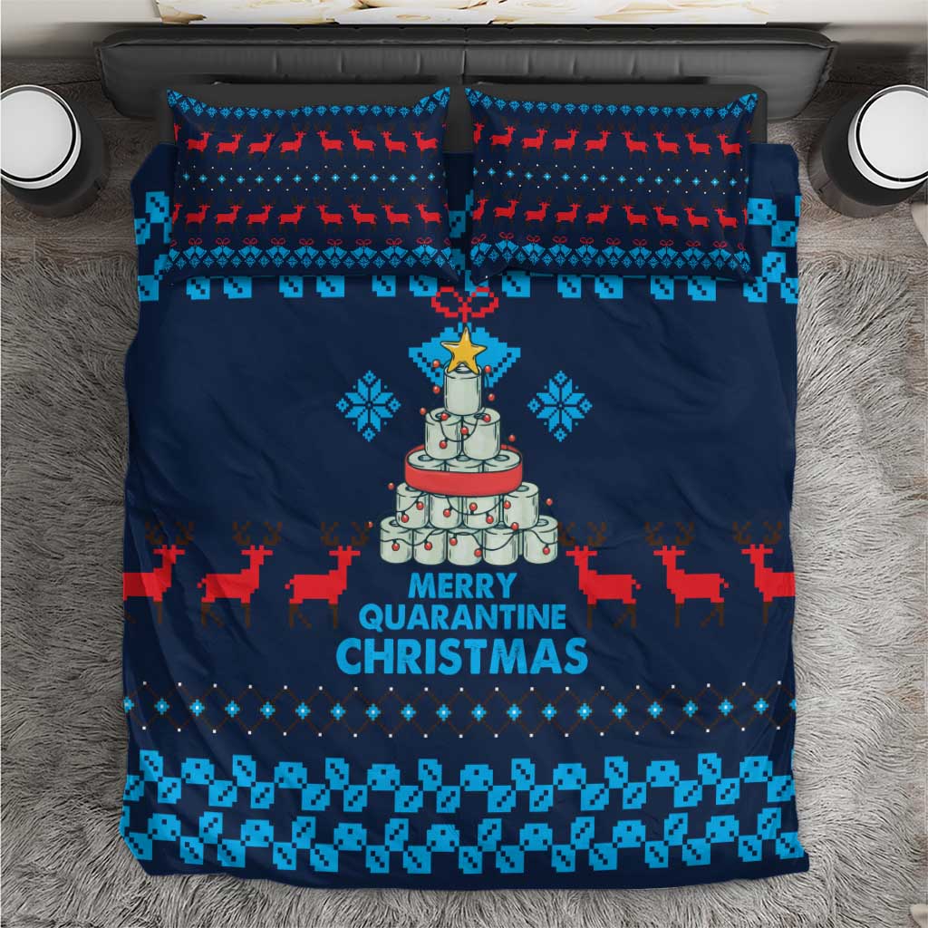 Merry Quarantine Christmas Bedding Set Xmas Holiday Patterns - Wonder Print Shop