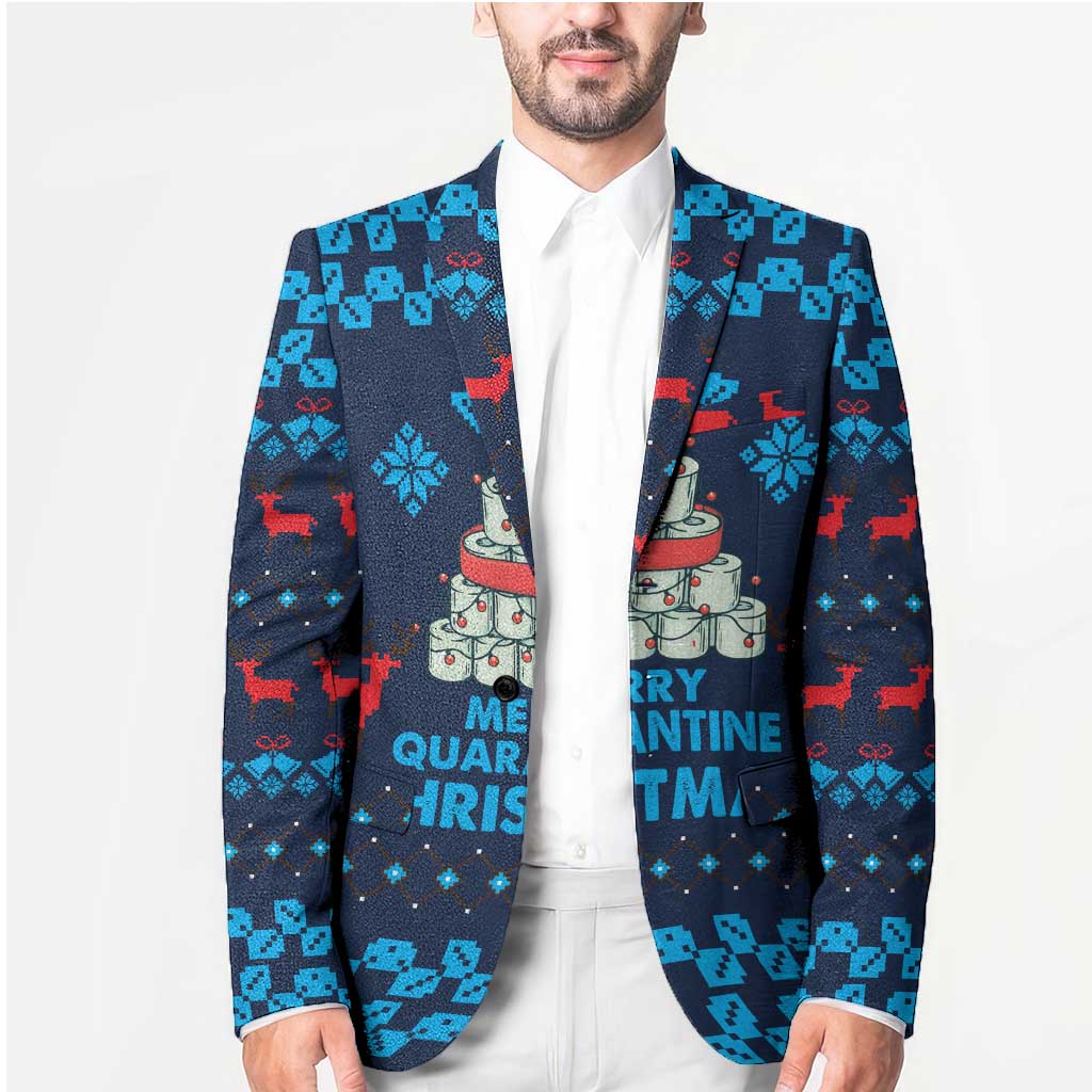 Merry Quarantine Christmas Blazer Xmas Holiday Patterns - Wonder Print Shop