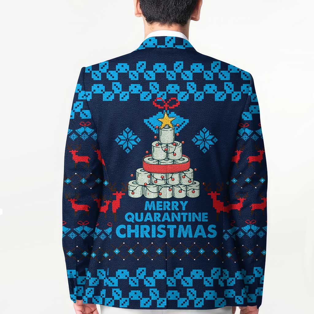 Merry Quarantine Christmas Blazer Xmas Holiday Patterns - Wonder Print Shop