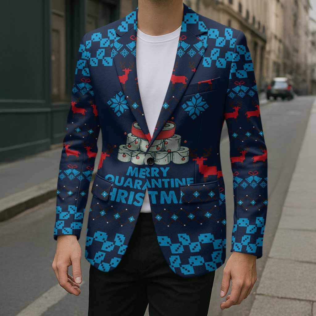 Merry Quarantine Christmas Blazer Xmas Holiday Patterns - Wonder Print Shop