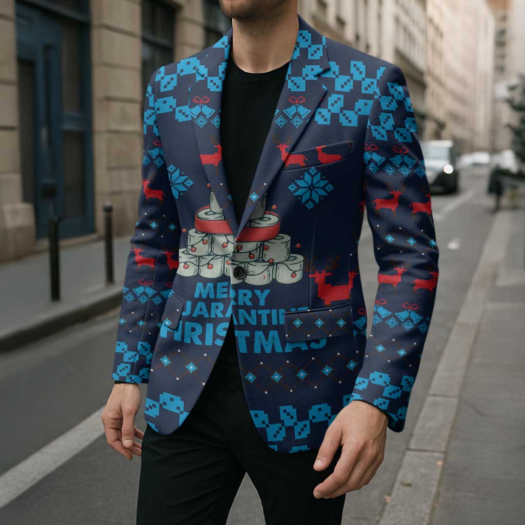 Merry Quarantine Christmas Blazer Xmas Holiday Patterns - Wonder Print Shop