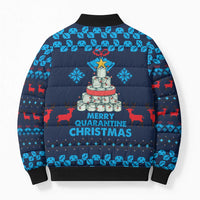 Merry Quarantine Christmas Bomber Puffer Jacket Xmas Holiday Patterns - Wonder Print Shop