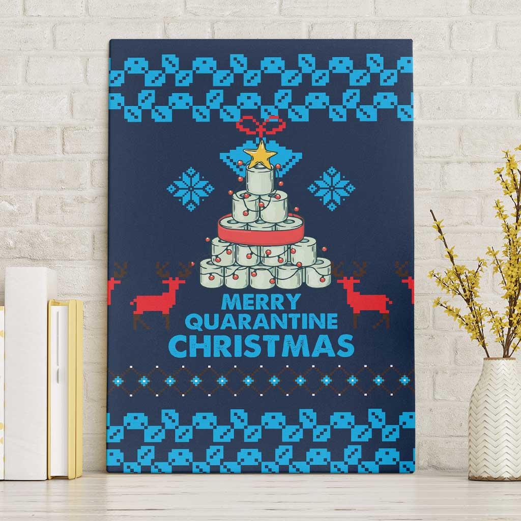 Merry Quarantine Christmas Canvas Wall Art Xmas Holiday Patterns - Wonder Print Shop