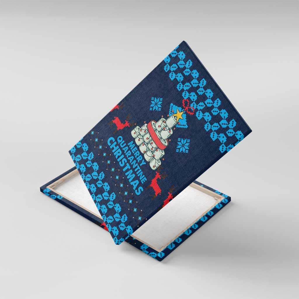 Merry Quarantine Christmas Canvas Wall Art Xmas Holiday Patterns - Wonder Print Shop