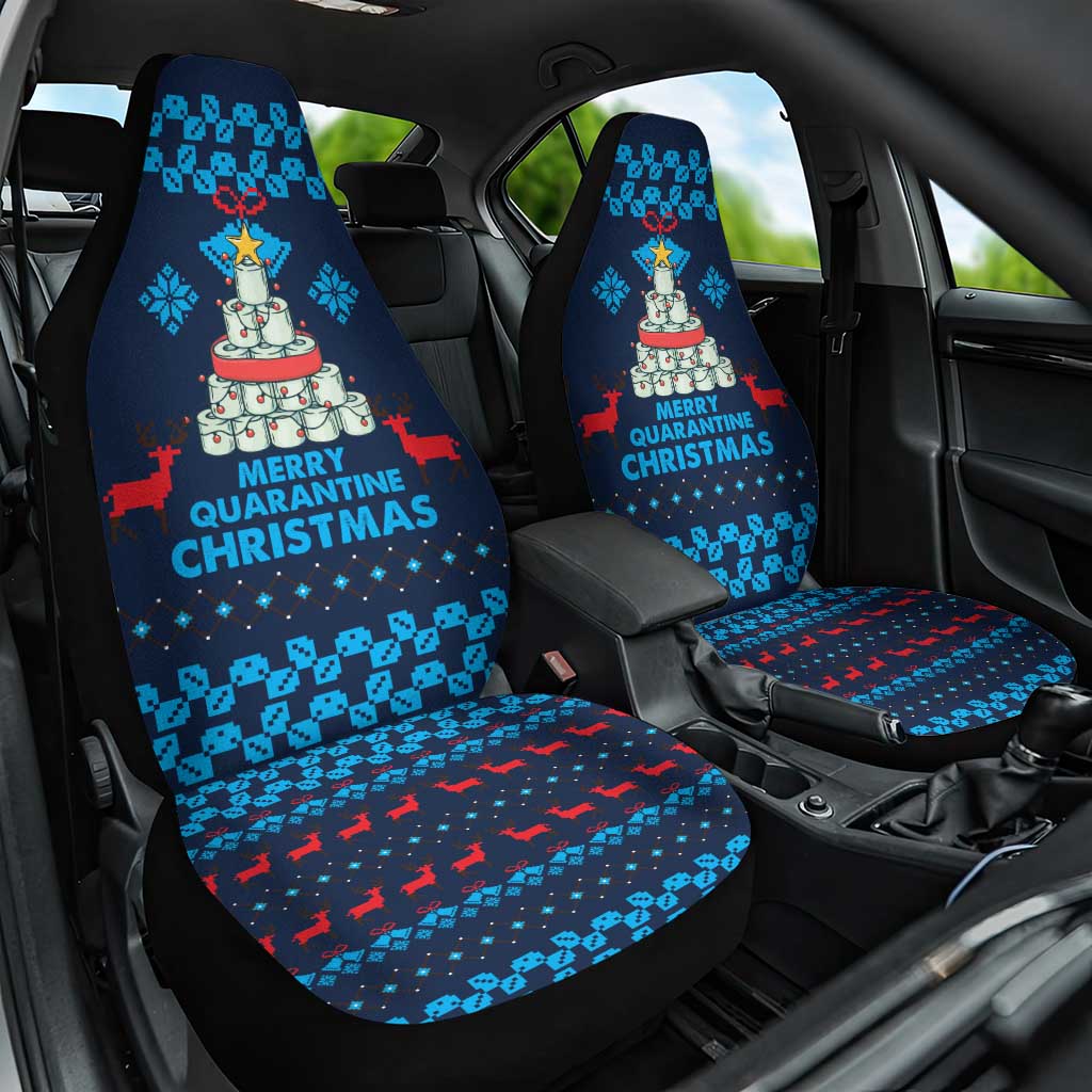 Merry Quarantine Christmas Car Seat Cover Xmas Holiday Patterns - Wonder Print Shop