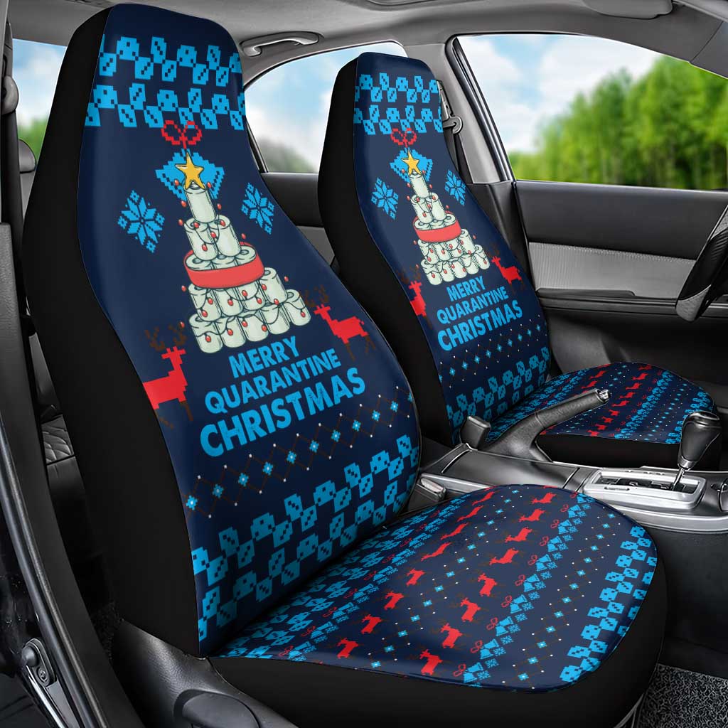 Merry Quarantine Christmas Car Seat Cover Xmas Holiday Patterns - Wonder Print Shop