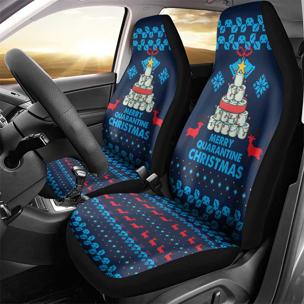 Merry Quarantine Christmas Car Seat Cover Xmas Holiday Patterns - Wonder Print Shop