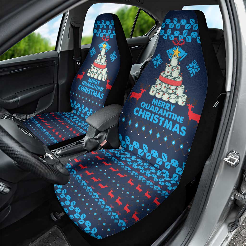 Merry Quarantine Christmas Car Seat Cover Xmas Holiday Patterns - Wonder Print Shop
