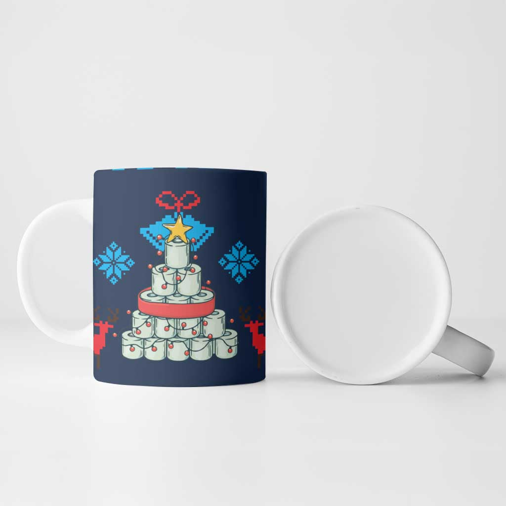 Merry Quarantine Christmas Ceramic Mug Xmas Holiday Patterns - Wonder Print Shop