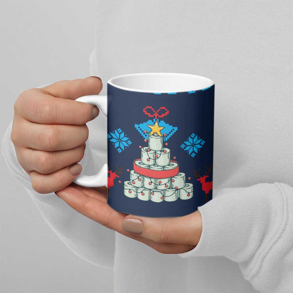 Merry Quarantine Christmas Ceramic Mug Xmas Holiday Patterns - Wonder Print Shop