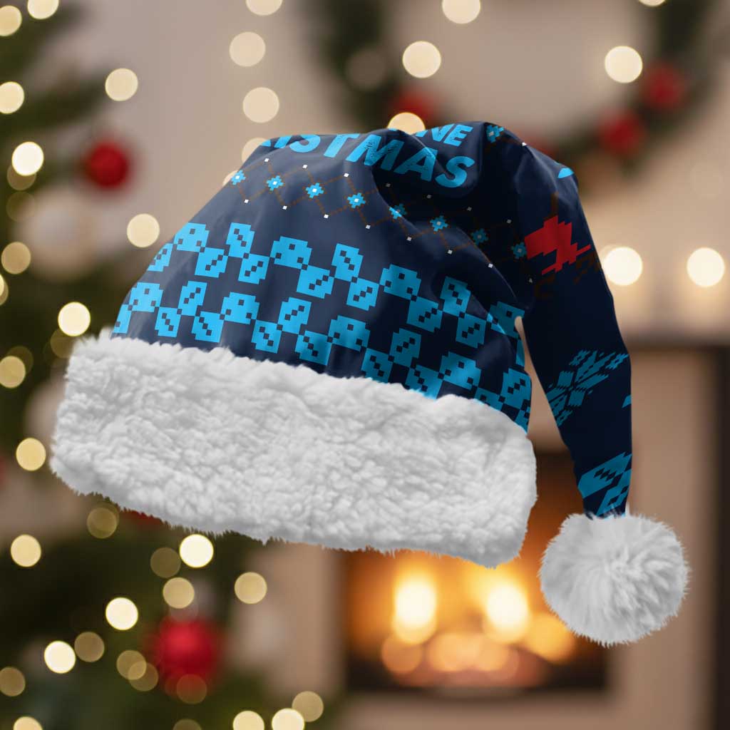 Merry Quarantine Christmas Santa Hat Xmas Holiday Patterns - Wonder Print Shop
