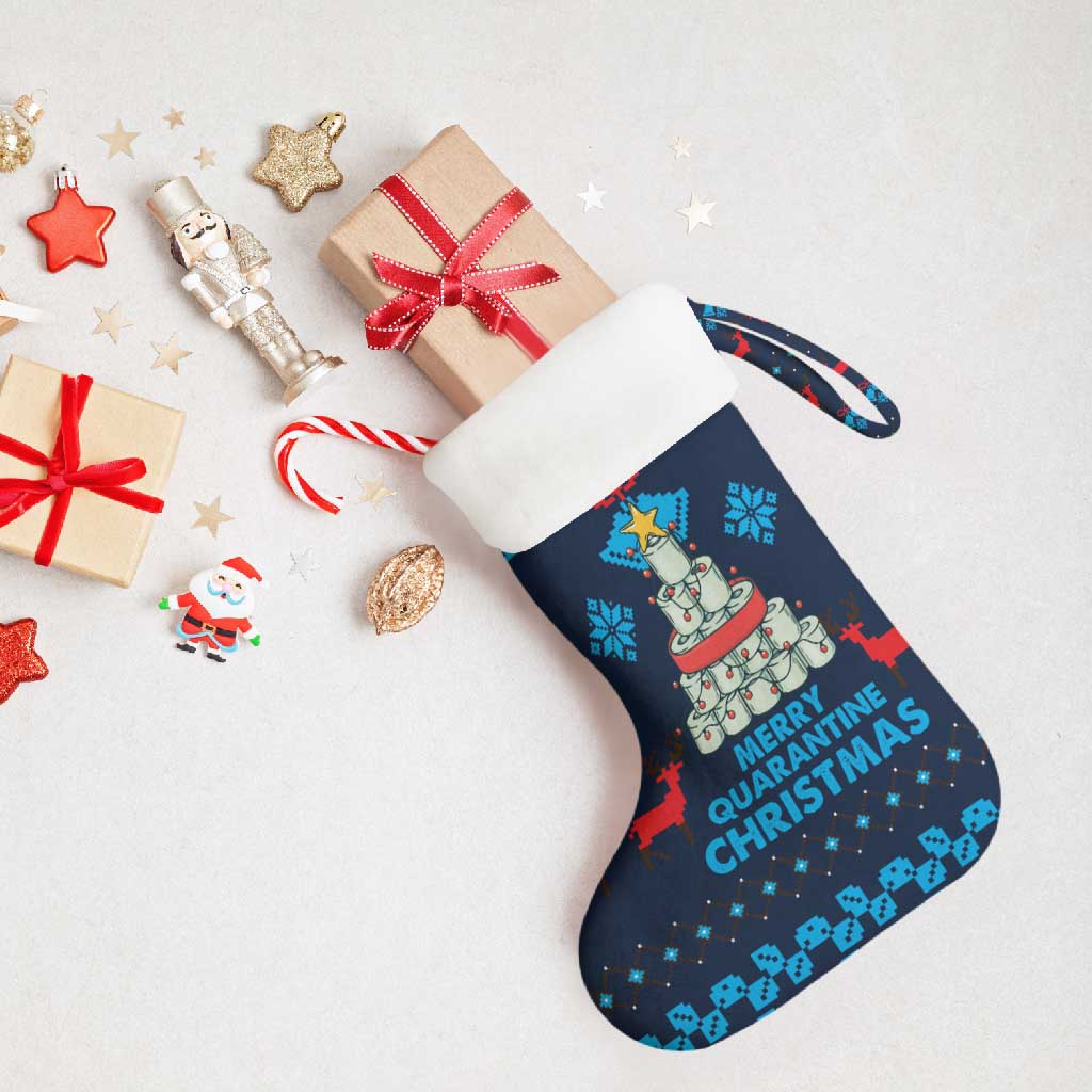 Merry Quarantine Christmas Stocking Xmas Holiday Patterns - Wonder Print Shop