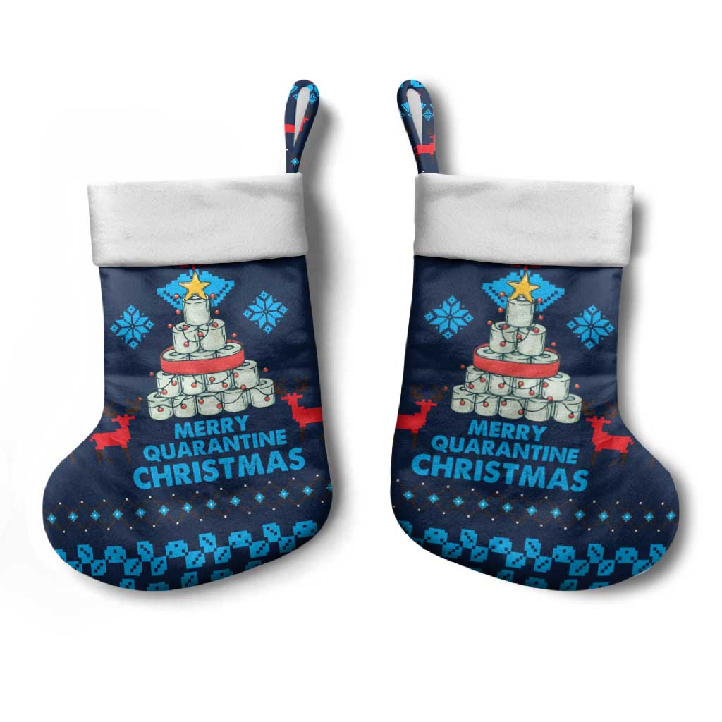 Merry Quarantine Christmas Stocking Xmas Holiday Patterns - Wonder Print Shop
