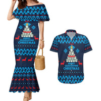 Merry Quarantine Christmas Couples Matching Mermaid Dress and Hawaiian Shirt Xmas Holiday Patterns - Wonder Print Shop