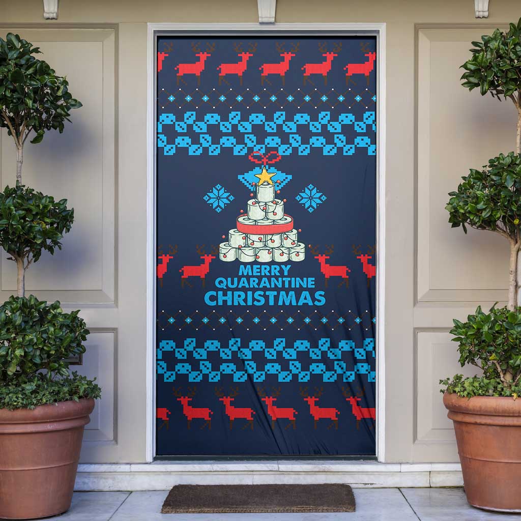 Merry Quarantine Christmas Door Cover Xmas Holiday Patterns - Wonder Print Shop