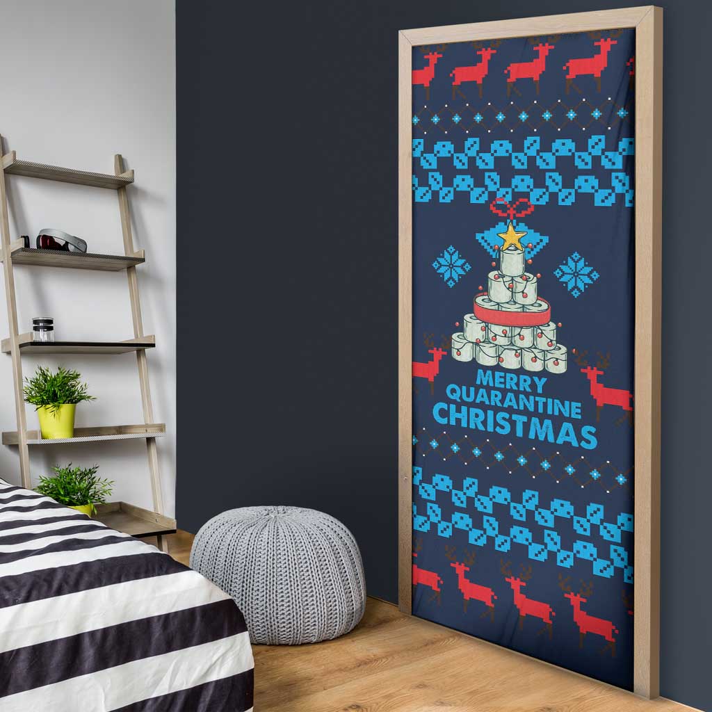 Merry Quarantine Christmas Door Cover Xmas Holiday Patterns - Wonder Print Shop