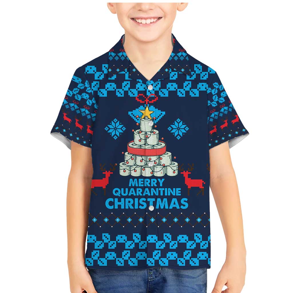 Merry Quarantine Christmas Family Matching Mermaid Dress and Hawaiian Shirt Xmas Holiday Patterns - Wonder Print Shop