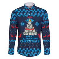 Merry Quarantine Christmas Family Matching Short Sleeve Bodycon Dress and Hawaiian Shirt Xmas Holiday Patterns - Wonder Print Shop