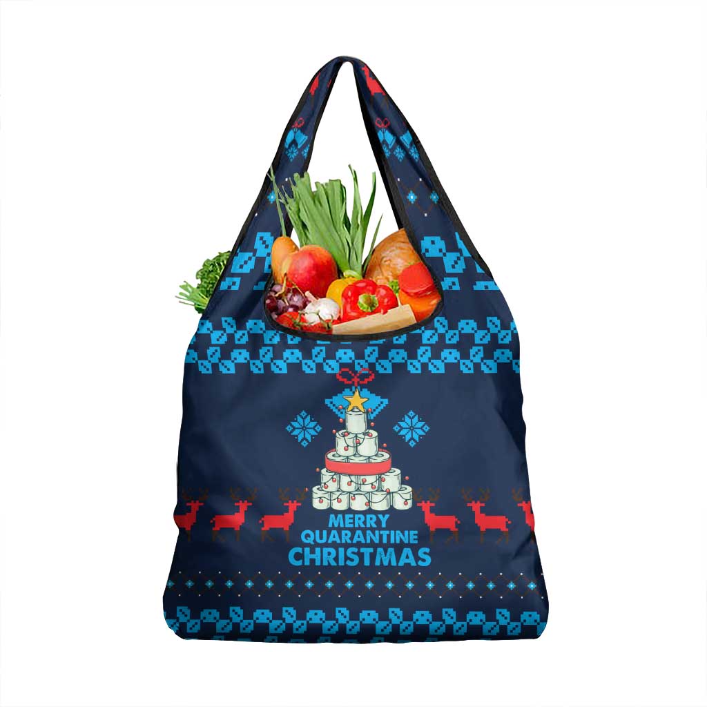 Merry Quarantine Christmas Grocery Bag Xmas Holiday Patterns - Wonder Print Shop