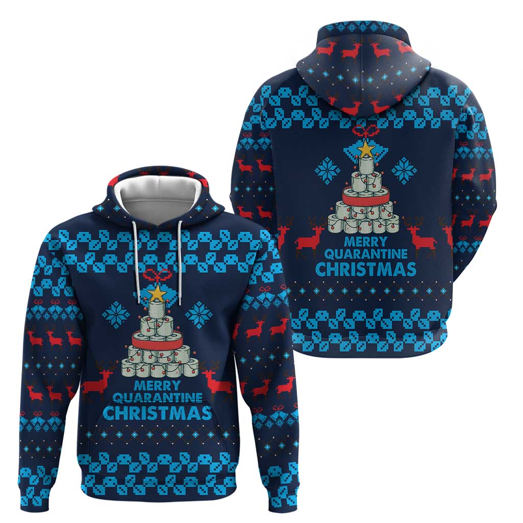 Merry Quarantine Christmas Hoodie Xmas Holiday Patterns - Wonder Print Shop