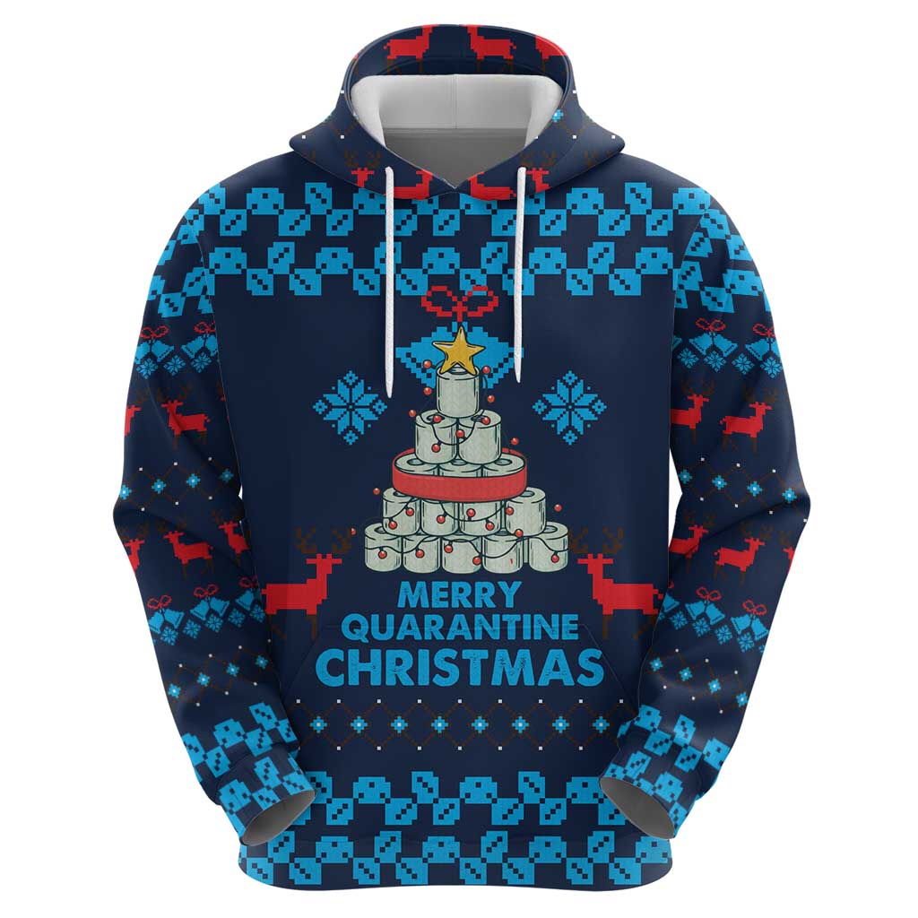 Merry Quarantine Christmas Hoodie Xmas Holiday Patterns - Wonder Print Shop