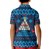 Merry Quarantine Christmas Kid Polo Shirt Xmas Holiday Patterns - Wonder Print Shop