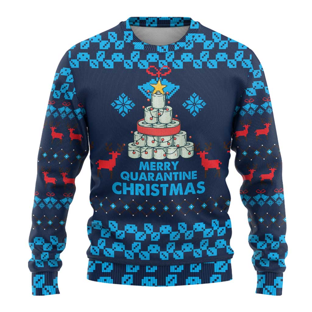 Merry Quarantine Christmas Ugly Christmas Sweater Xmas Holiday Patterns - Wonder Print Shop