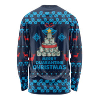 Merry Quarantine Christmas Long Sleeve Shirt Xmas Holiday Patterns - Wonder Print Shop