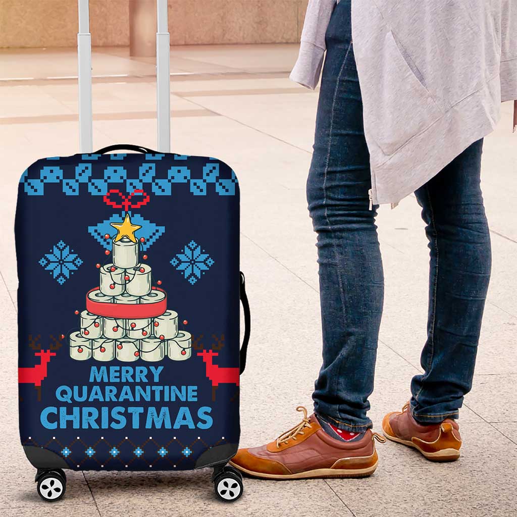 Merry Quarantine Christmas Luggage Cover Xmas Holiday Patterns - Wonder Print Shop