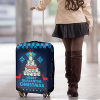 Merry Quarantine Christmas Luggage Cover Xmas Holiday Patterns - Wonder Print Shop