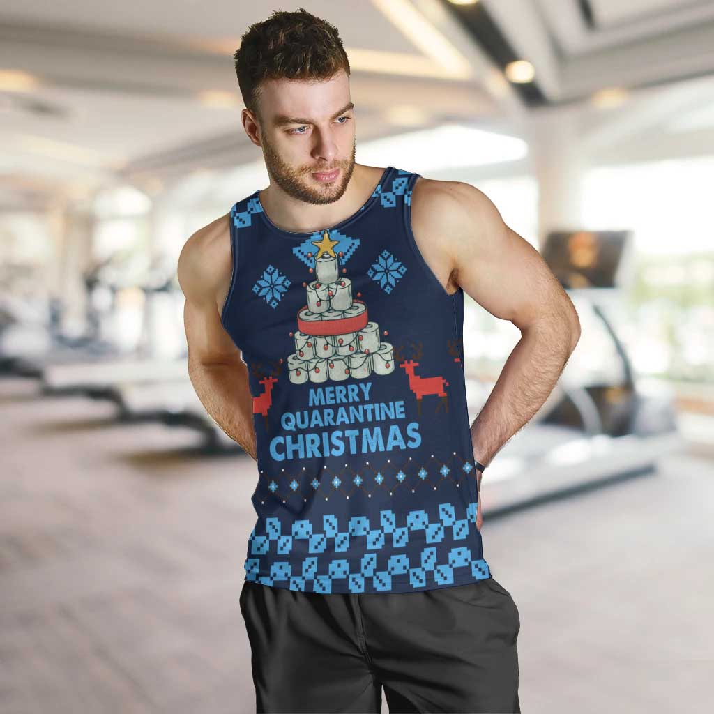 Merry Quarantine Christmas Men Tank Top Xmas Holiday Patterns - Wonder Print Shop