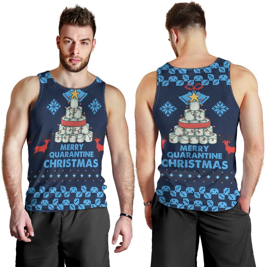 Merry Quarantine Christmas Men Tank Top Xmas Holiday Patterns - Wonder Print Shop