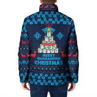 Merry Quarantine Christmas Padded Jacket Xmas Holiday Patterns - Wonder Print Shop