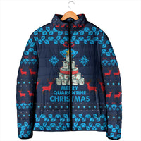 Merry Quarantine Christmas Padded Jacket Xmas Holiday Patterns - Wonder Print Shop