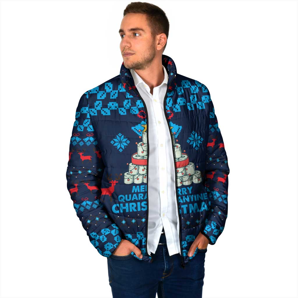 Merry Quarantine Christmas Padded Jacket Xmas Holiday Patterns - Wonder Print Shop