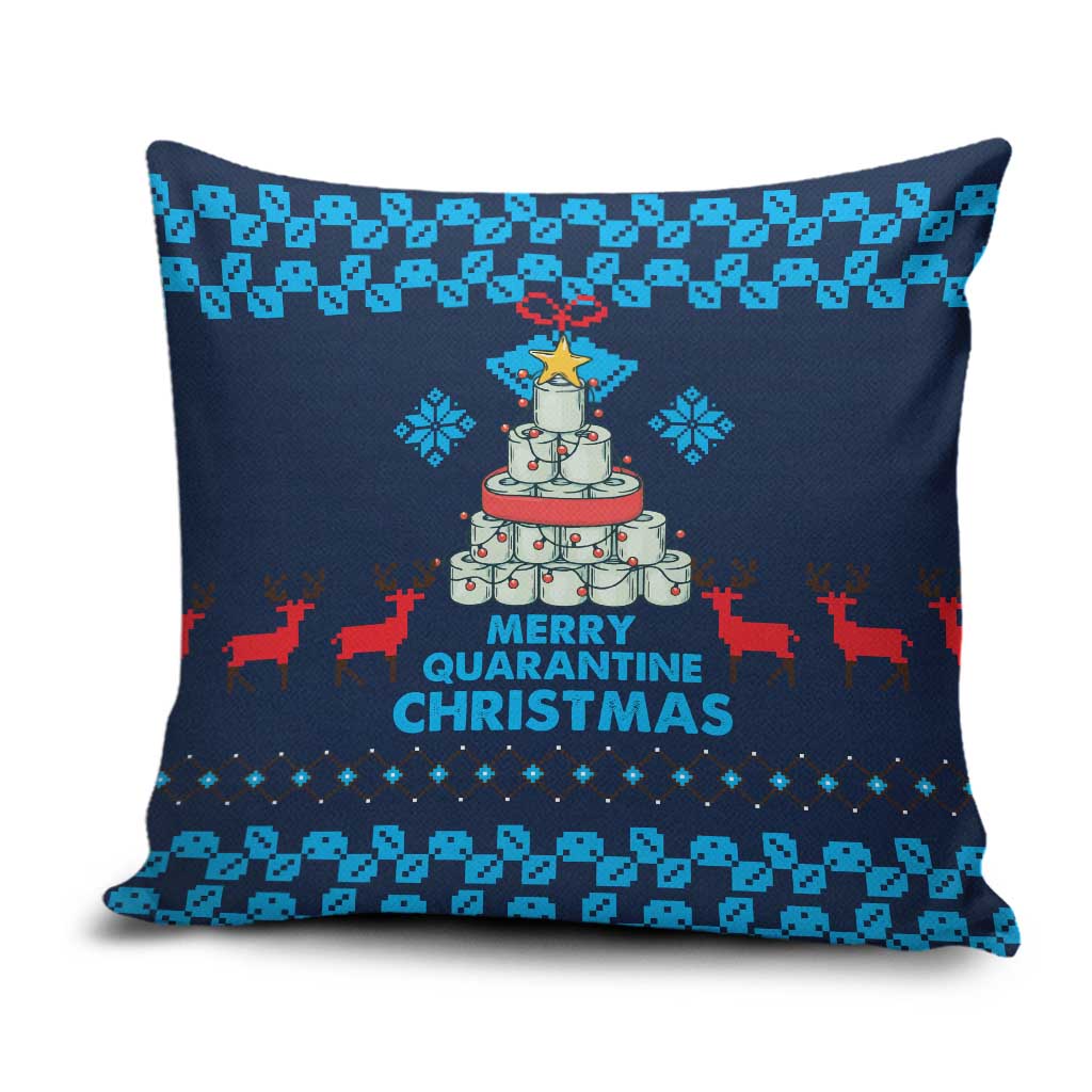 Merry Quarantine Christmas Pillow Cover Xmas Holiday Patterns - Wonder Print Shop