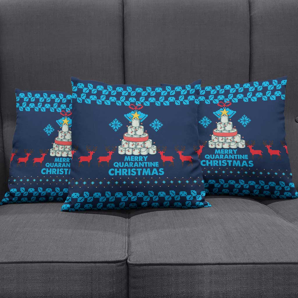 Merry Quarantine Christmas Pillow Cover Xmas Holiday Patterns - Wonder Print Shop