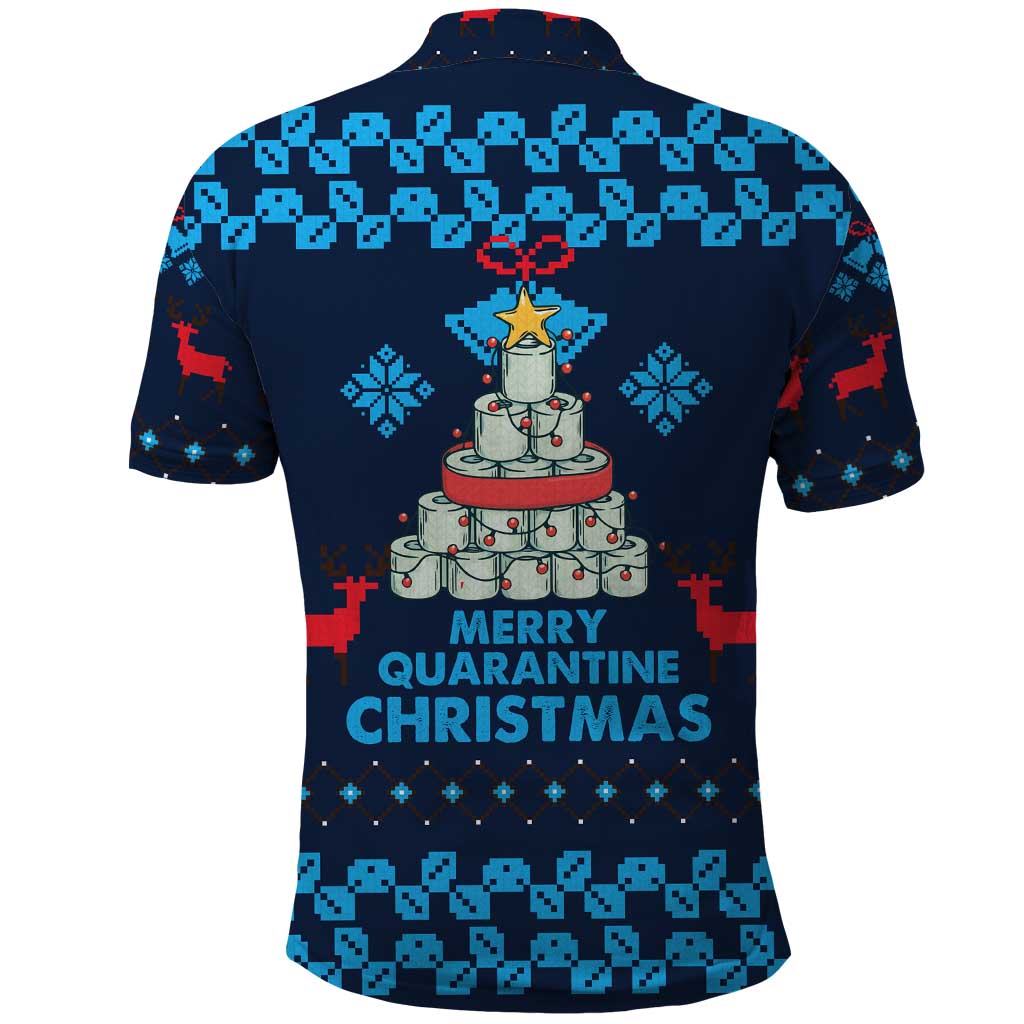 Merry Quarantine Christmas Polo Shirt Xmas Holiday Patterns - Wonder Print Shop