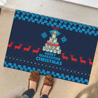 Merry Quarantine Christmas Rubber Doormat Xmas Holiday Patterns - Wonder Print Shop