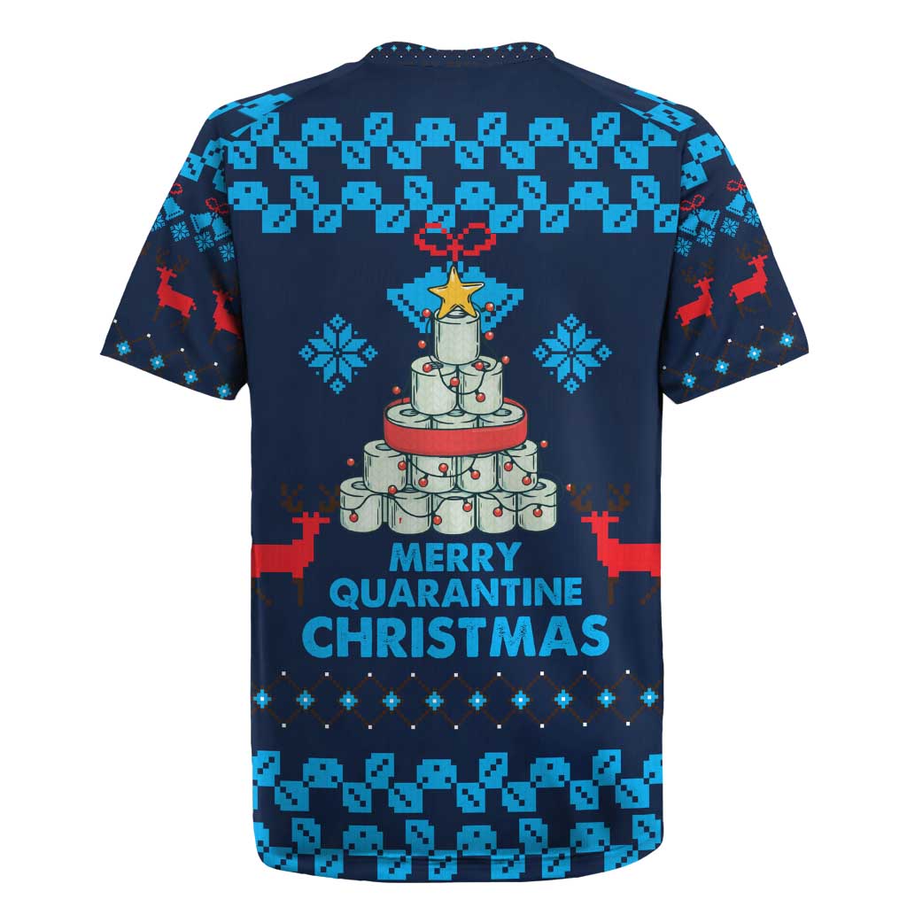 Merry Quarantine Christmas Rugby Jersey Xmas Holiday Patterns - Wonder Print Shop