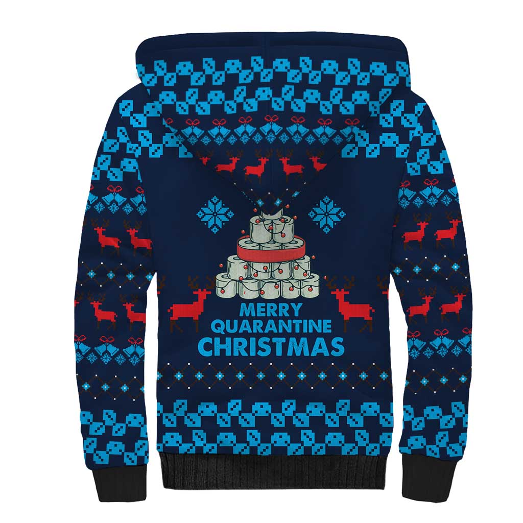 Merry Quarantine Christmas Sherpa Hoodie Xmas Holiday Patterns - Wonder Print Shop