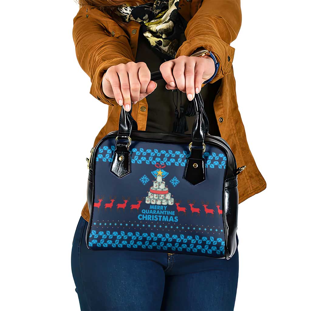 Merry Quarantine Christmas Shoulder Handbag Xmas Holiday Patterns - Wonder Print Shop