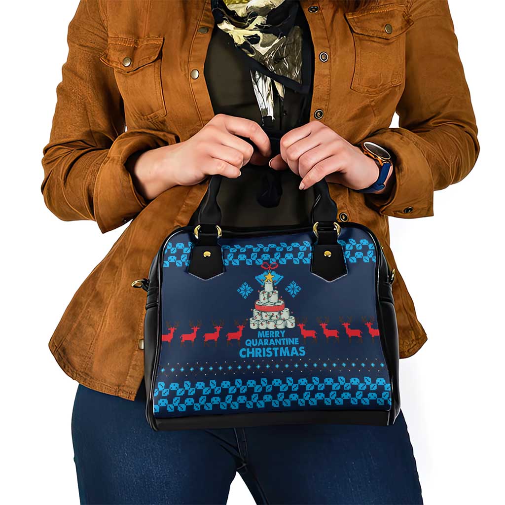 Merry Quarantine Christmas Shoulder Handbag Xmas Holiday Patterns - Wonder Print Shop